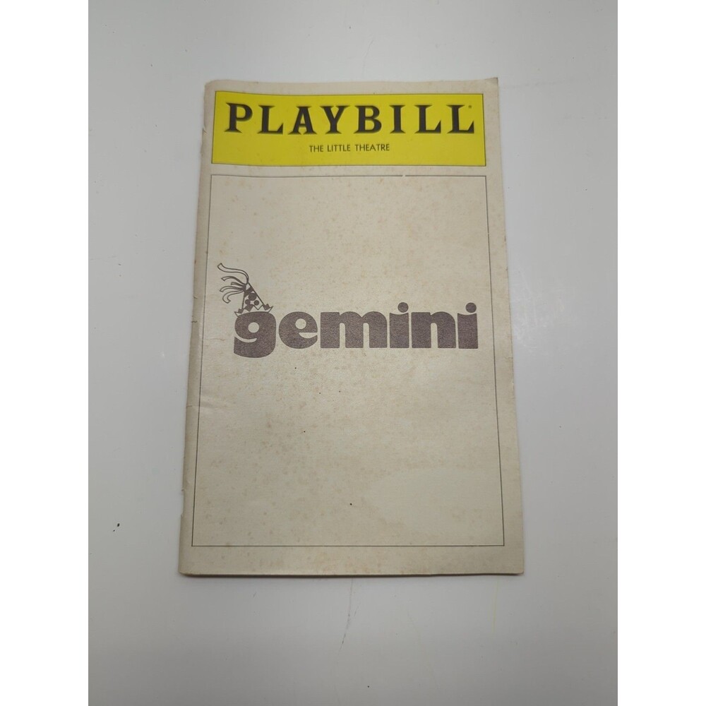 Vintage The Little Theater Playbill Nov 1980 Gemini